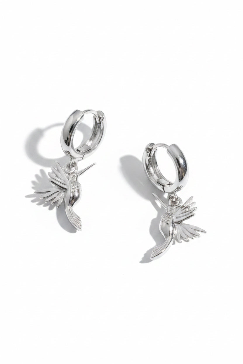 Humming Bird Huggies Silver