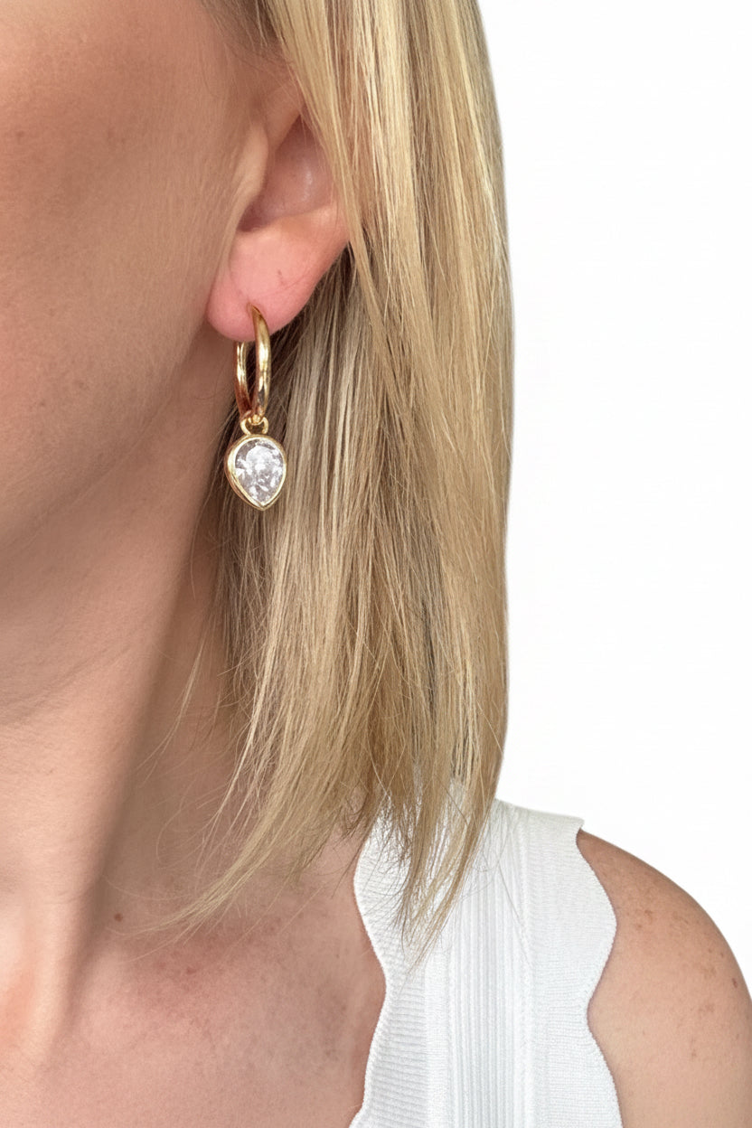 Ice Dewdrops on Hoops Gold