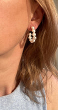 Nugget Pearl Hoops-gold or silver fittings