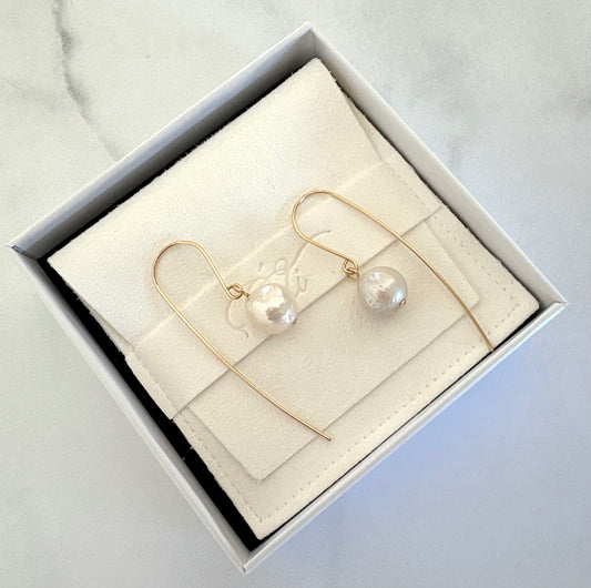 Fresh Water Pearl Statement Round Drops