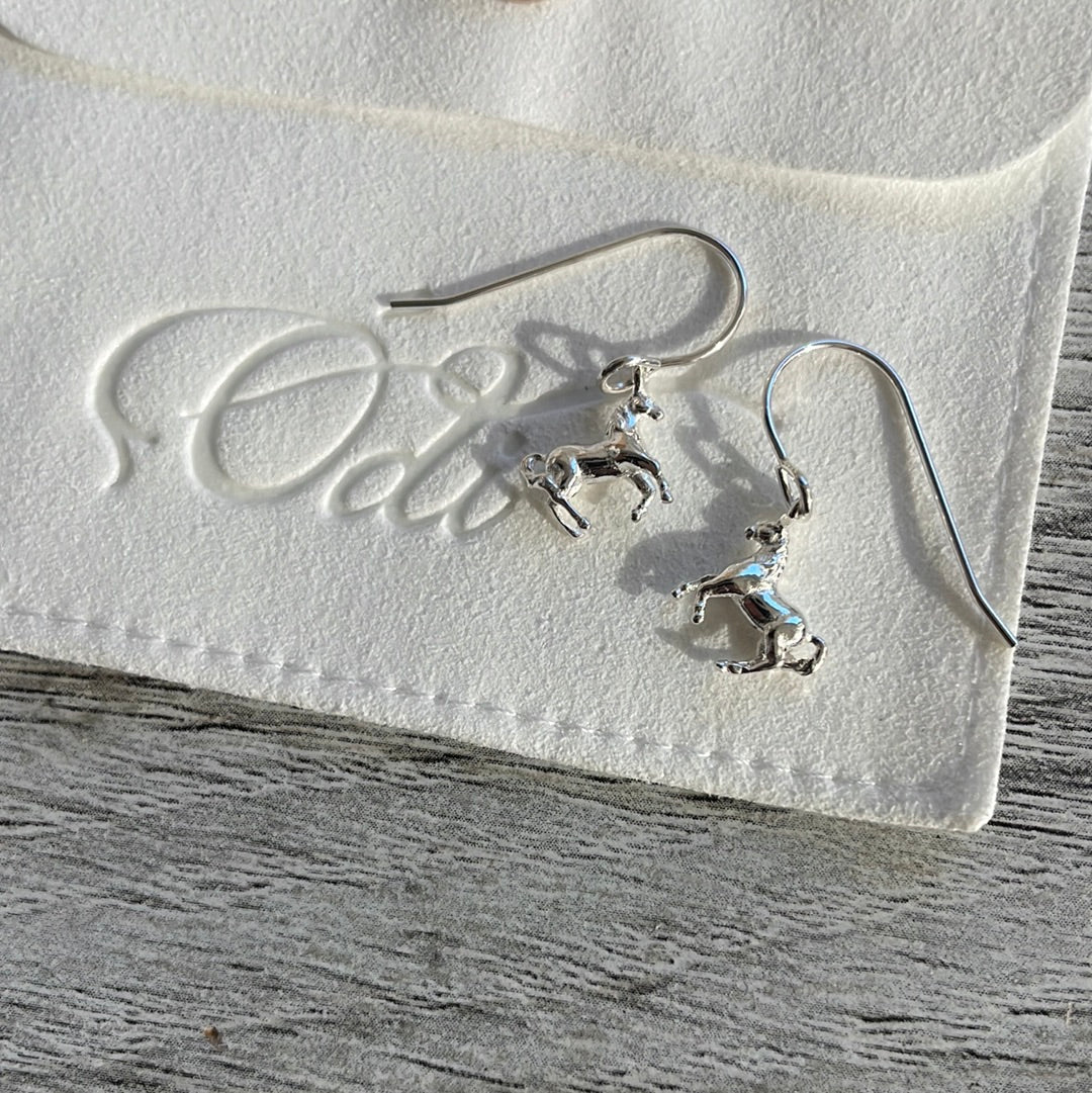 Odi Jewellery - Tiny Prancing Horse Earrings