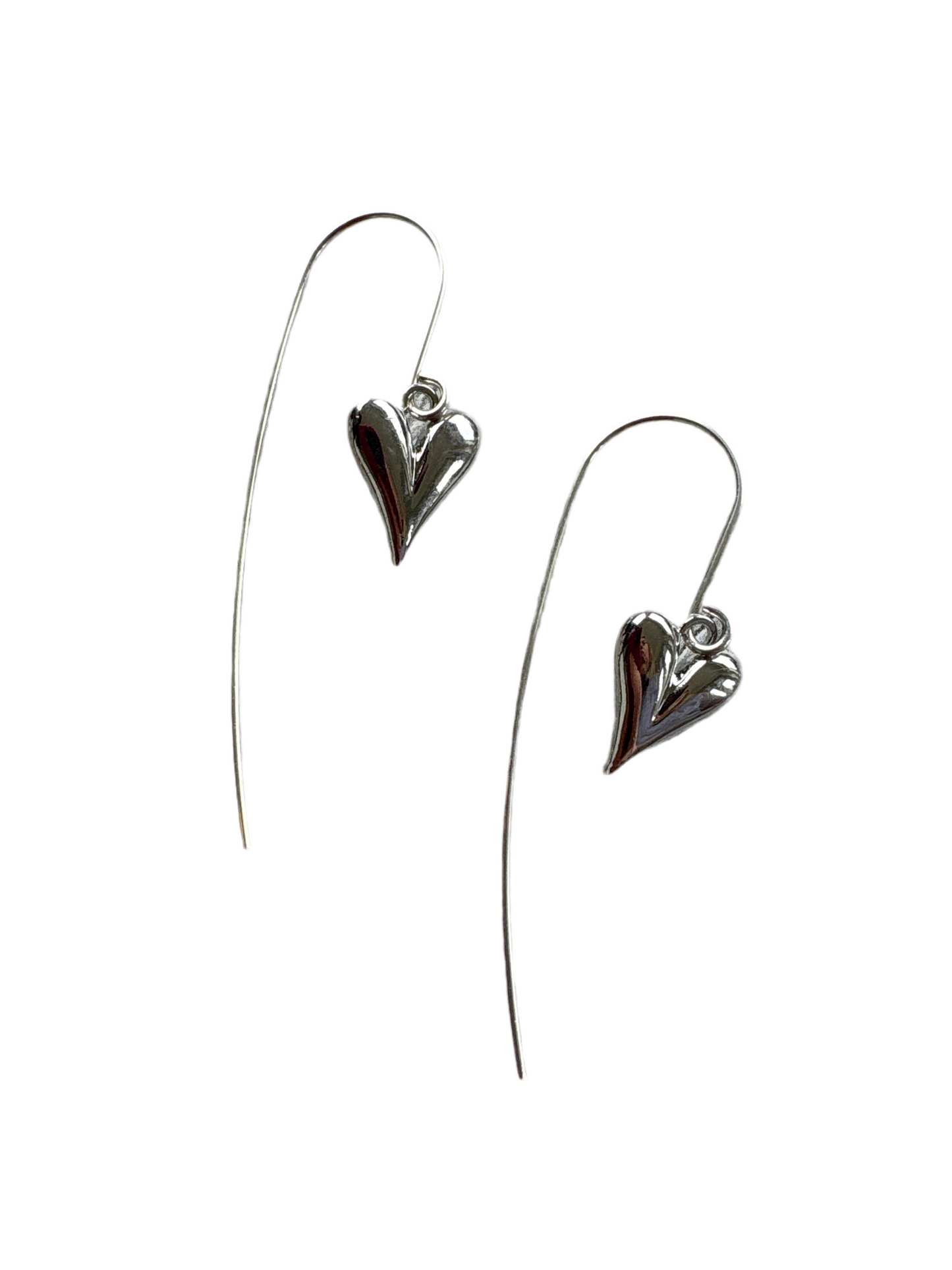 Modern Hearts- Earrings in Silver