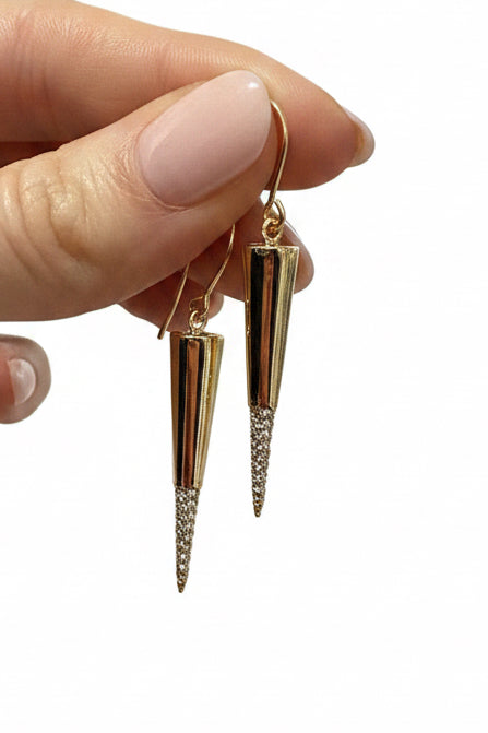 Sparkle Encrusted Spikes Gold