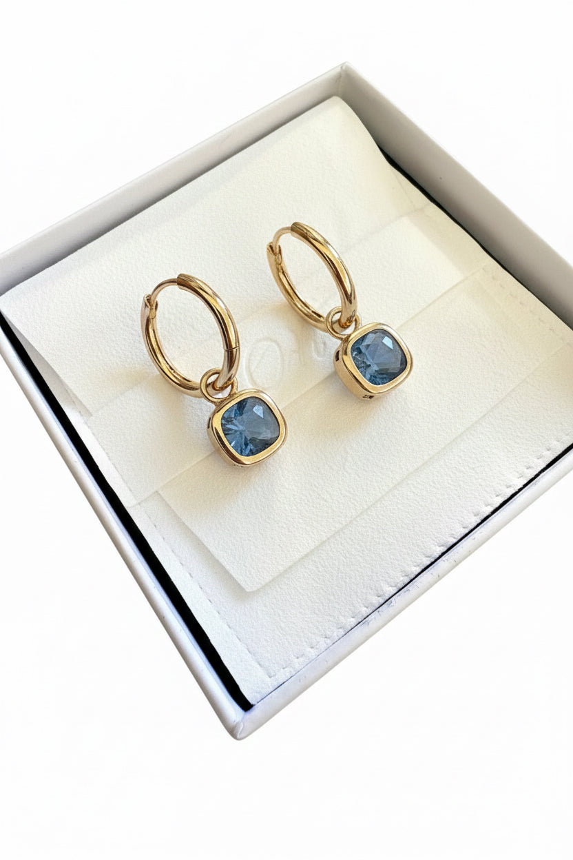 Sapphire Blue- Gold -Cushion Huggies