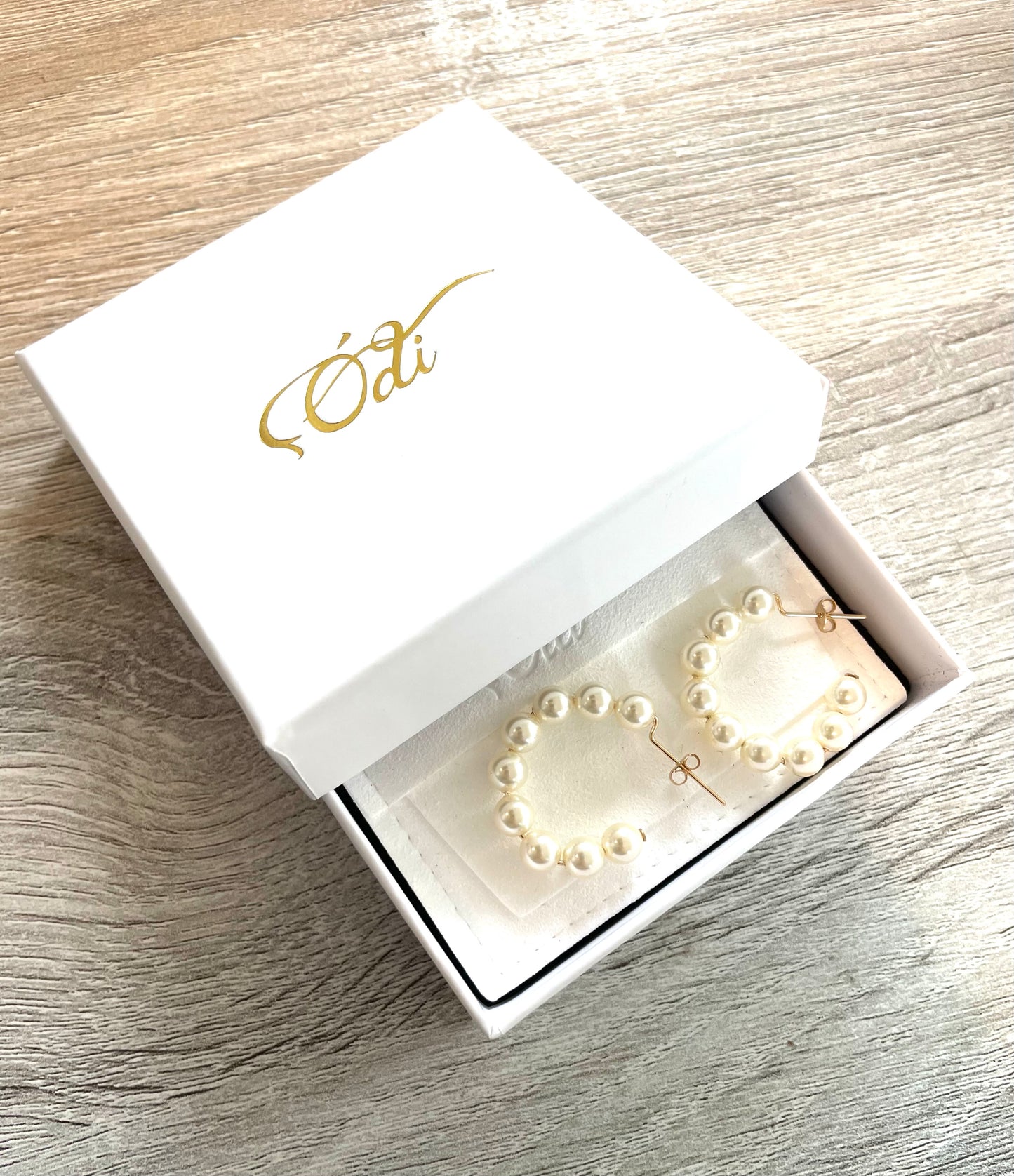 Swarovski Cream Pearl Hoops #241 #240