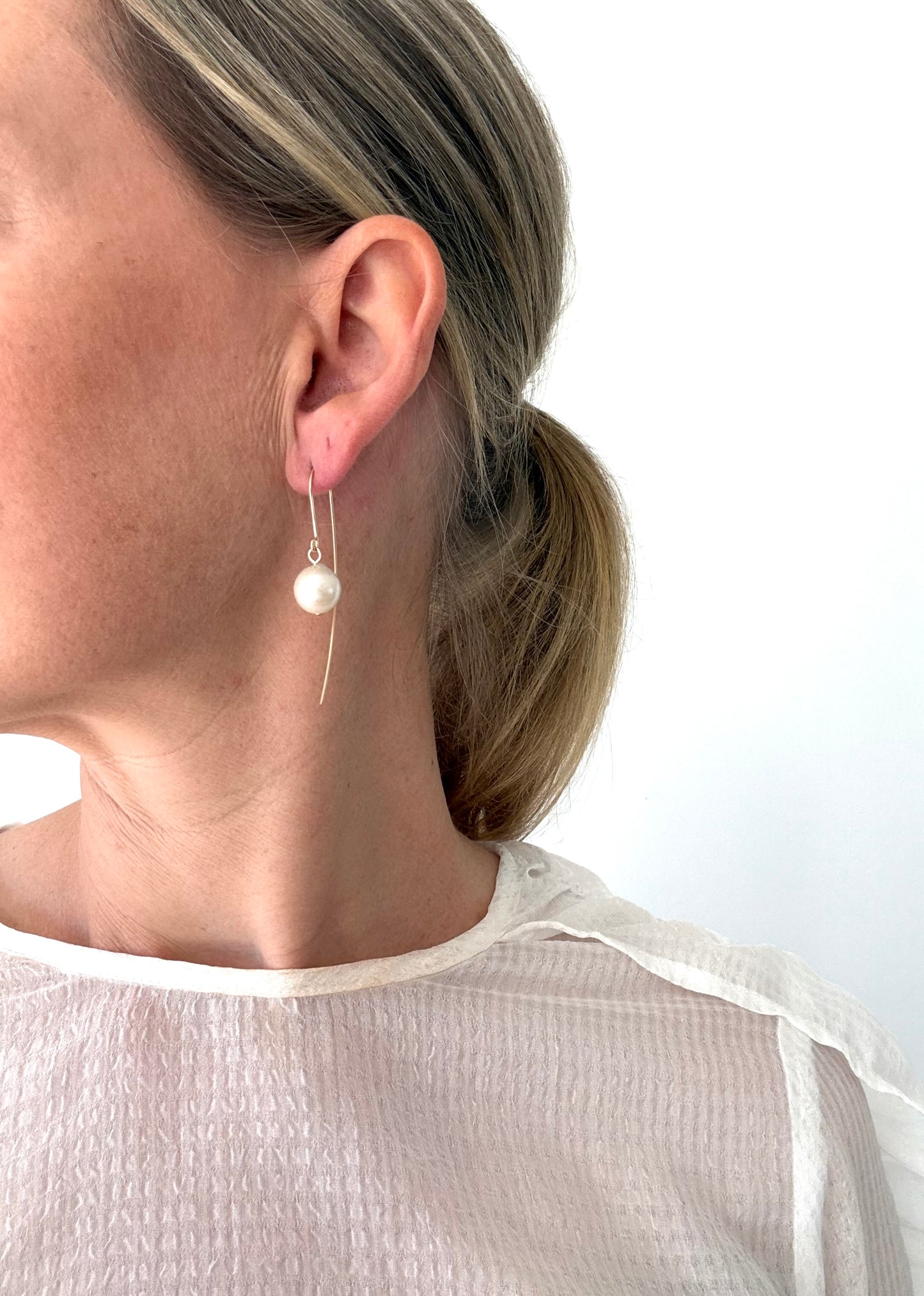 Fresh Water Pearl Statement Round Drops