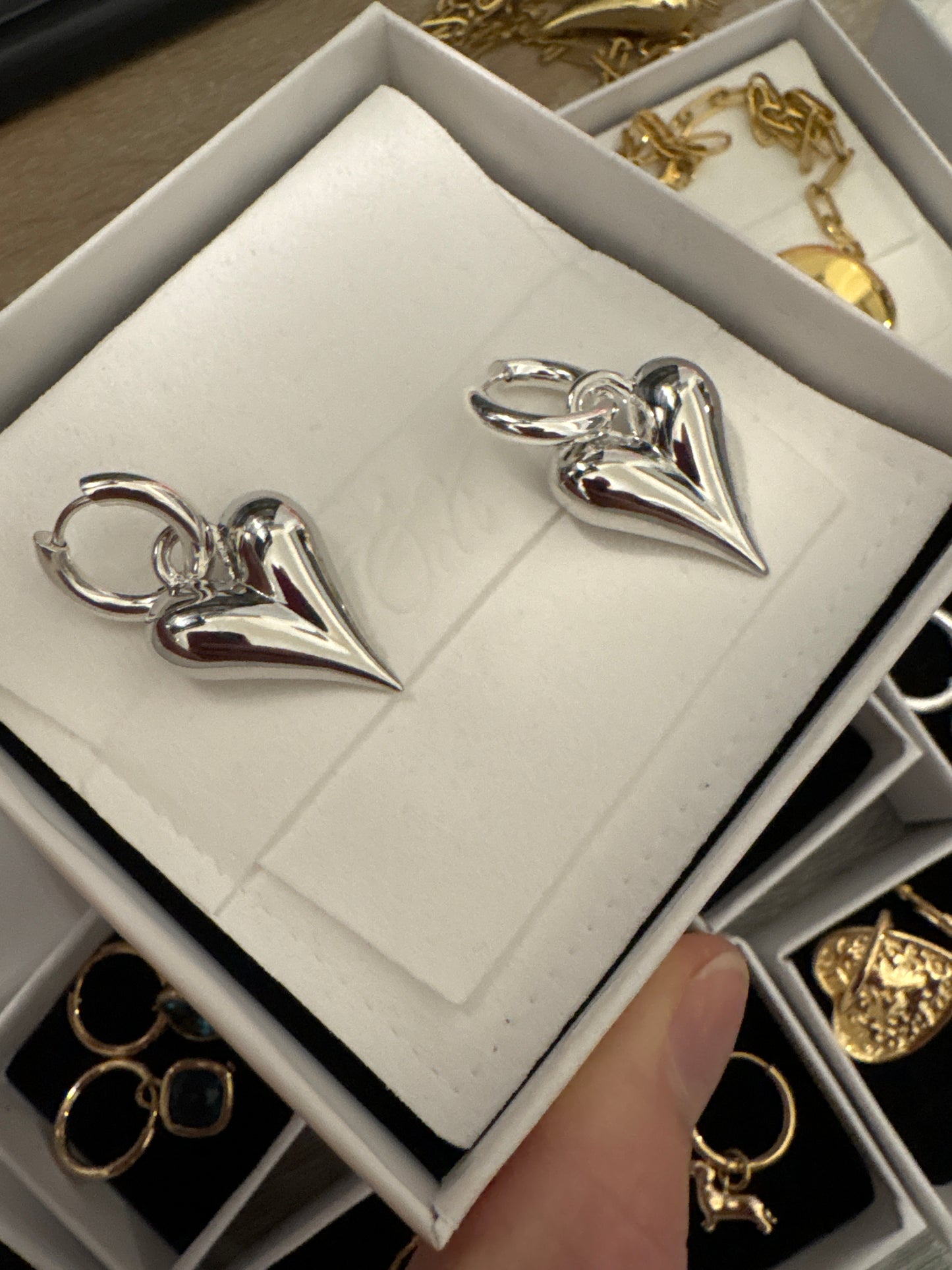 Ultra Modern Heart Earrings