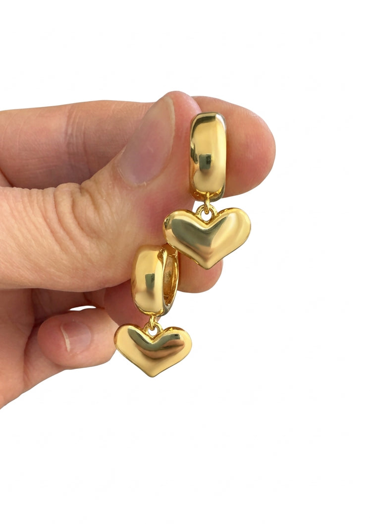 Puff Heart Huggies Gold or Silver