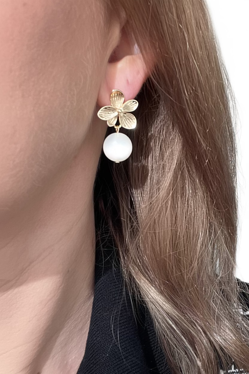 Flower Pearls-Gold or silver