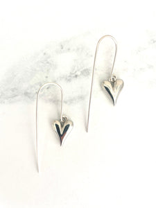 Modern Hearts- Earrings  in Silver
