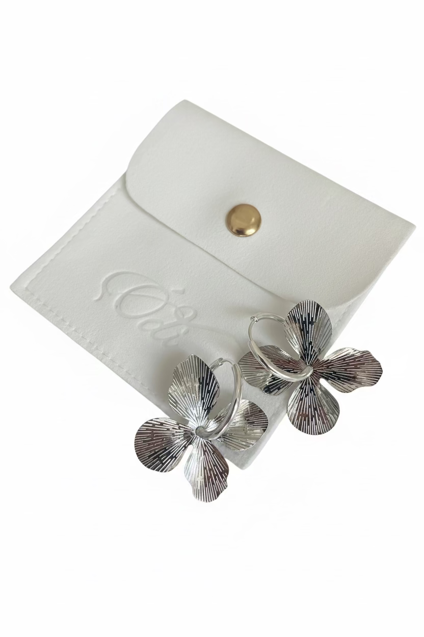 Floral Hoops - Gold or Silver