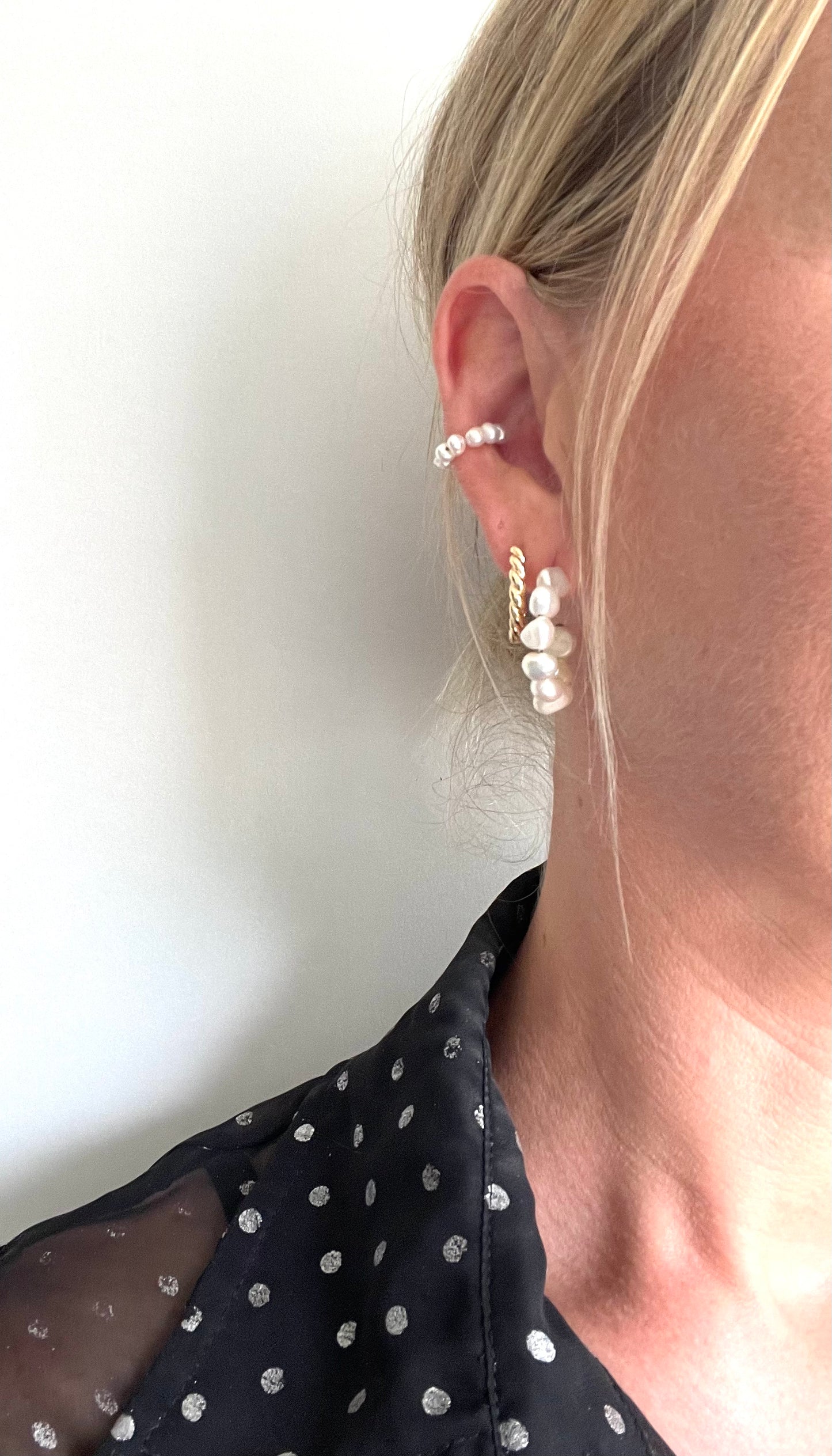 Nugget Pearl Hoops-gold or silver fittings #118 #193