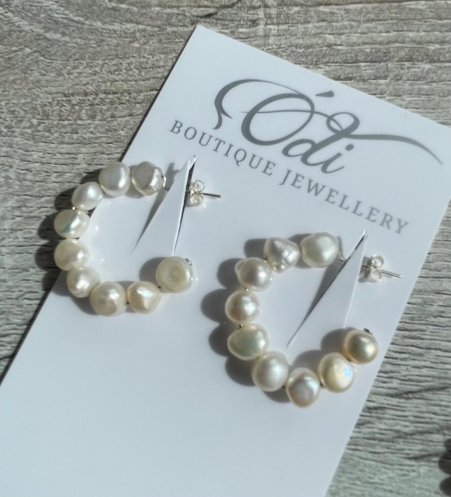 Nugget Pearl Hoops-gold or silver fittings #118 #193