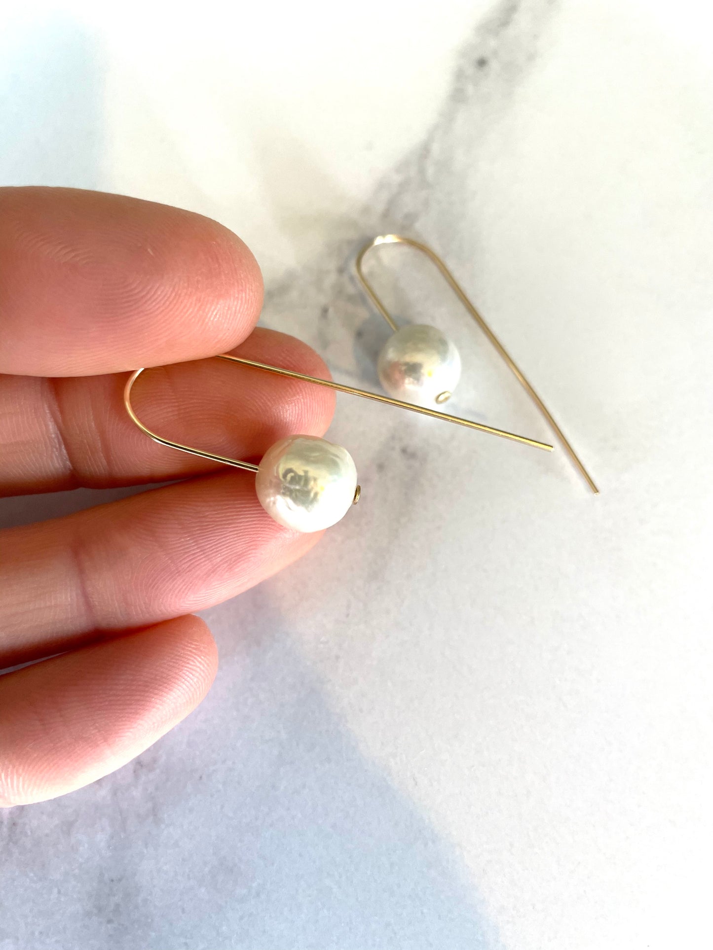 Handcrafted Fixed Ear wire Pearl Earrings #211 #212