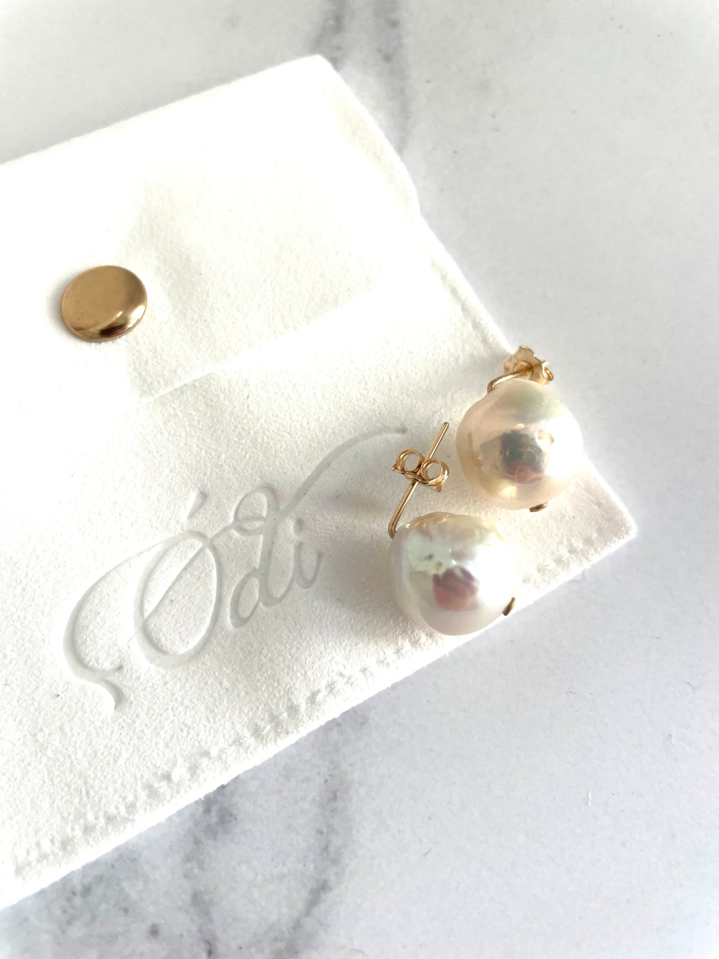 Lush Pearl drop studs- Silver or Gold