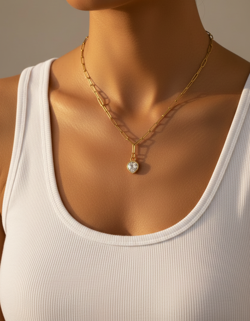 Dewdrop Modern Luxe Necklace Gold