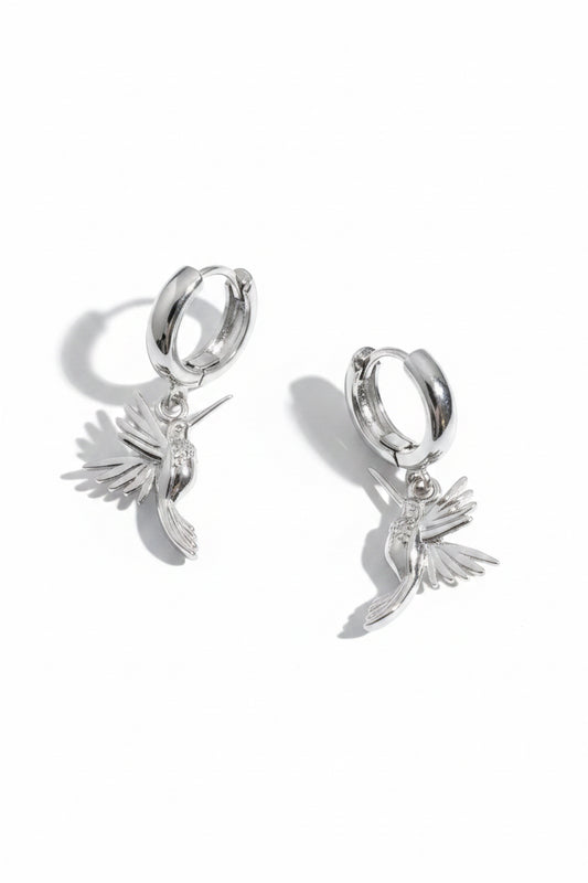Humming Bird Huggies Silver