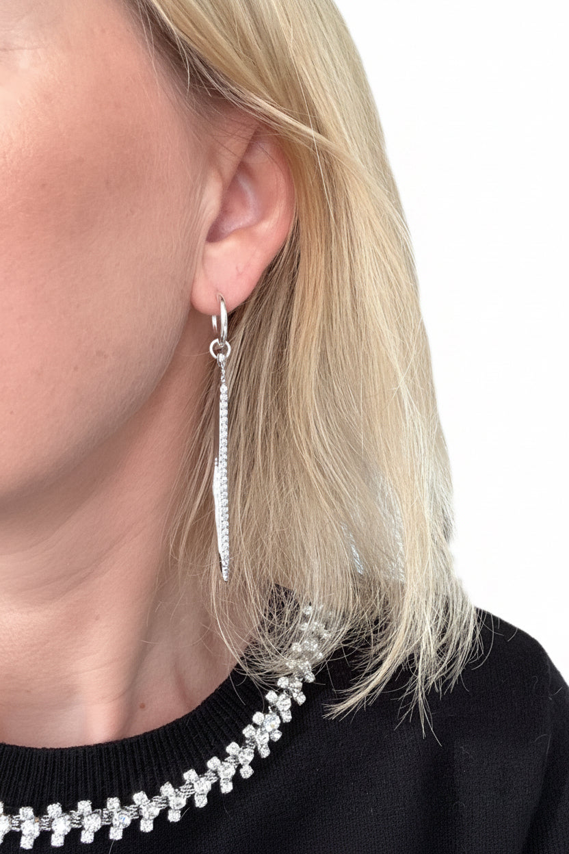 Sparkle encrusted Luxe Spike Earrings