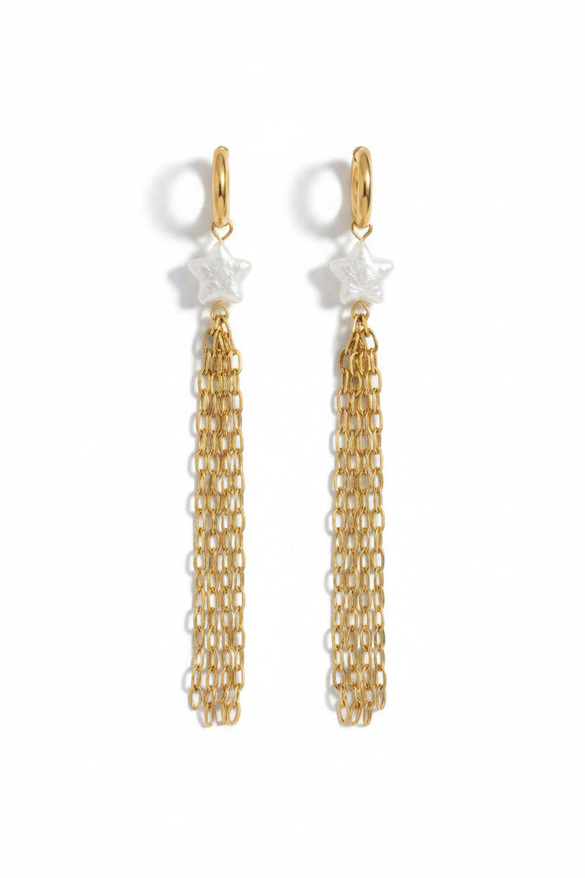 Shooting Star Earrings-Gold