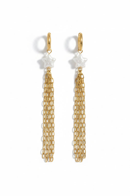 Shooting Star Earrings-Gold