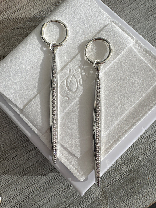 Sparkle encrusted Luxe Spike Earrings