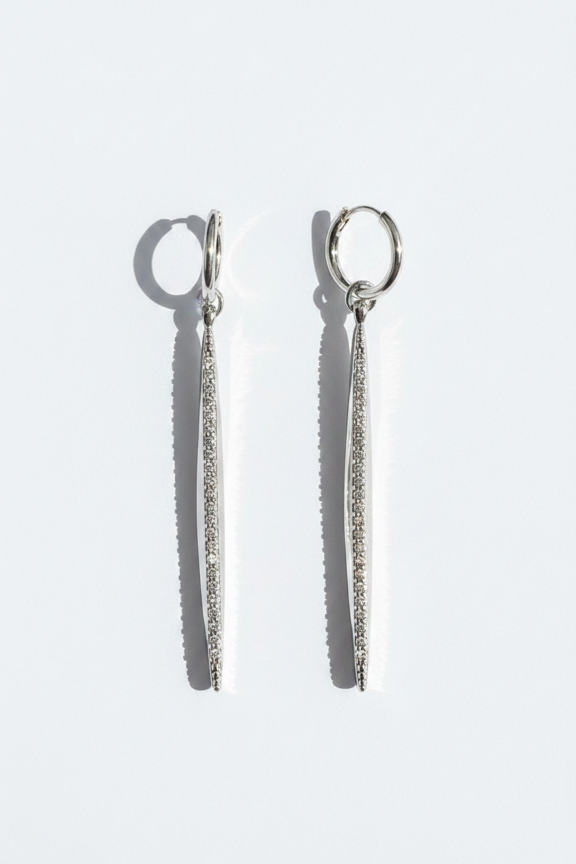 Sparkle encrusted Luxe Spike Earrings