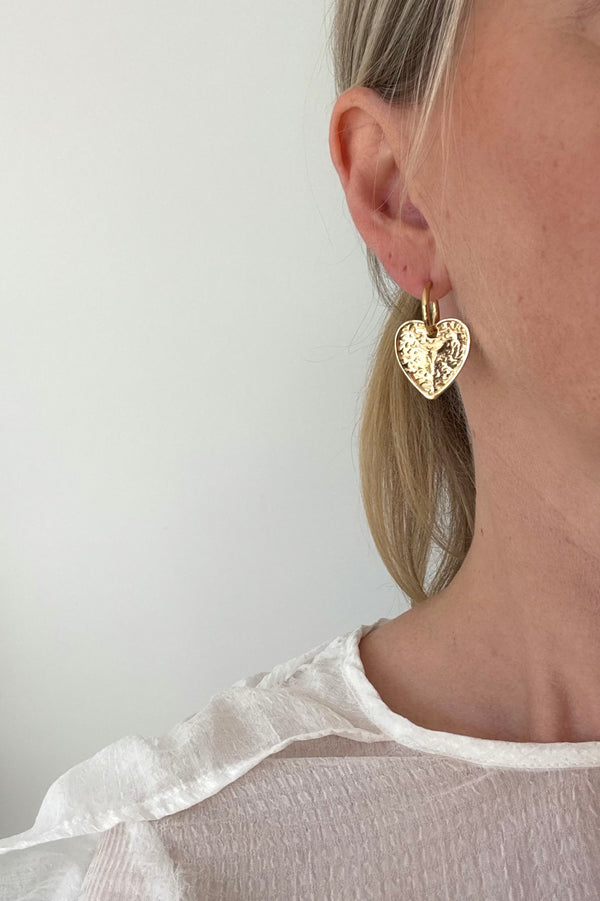 Heart Cross Hoops #245