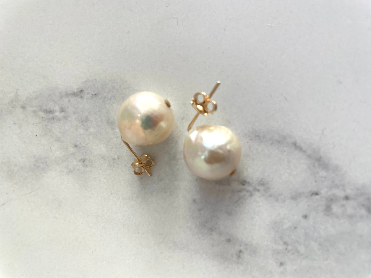 Lush Pearl drop studs- Silver or Gold