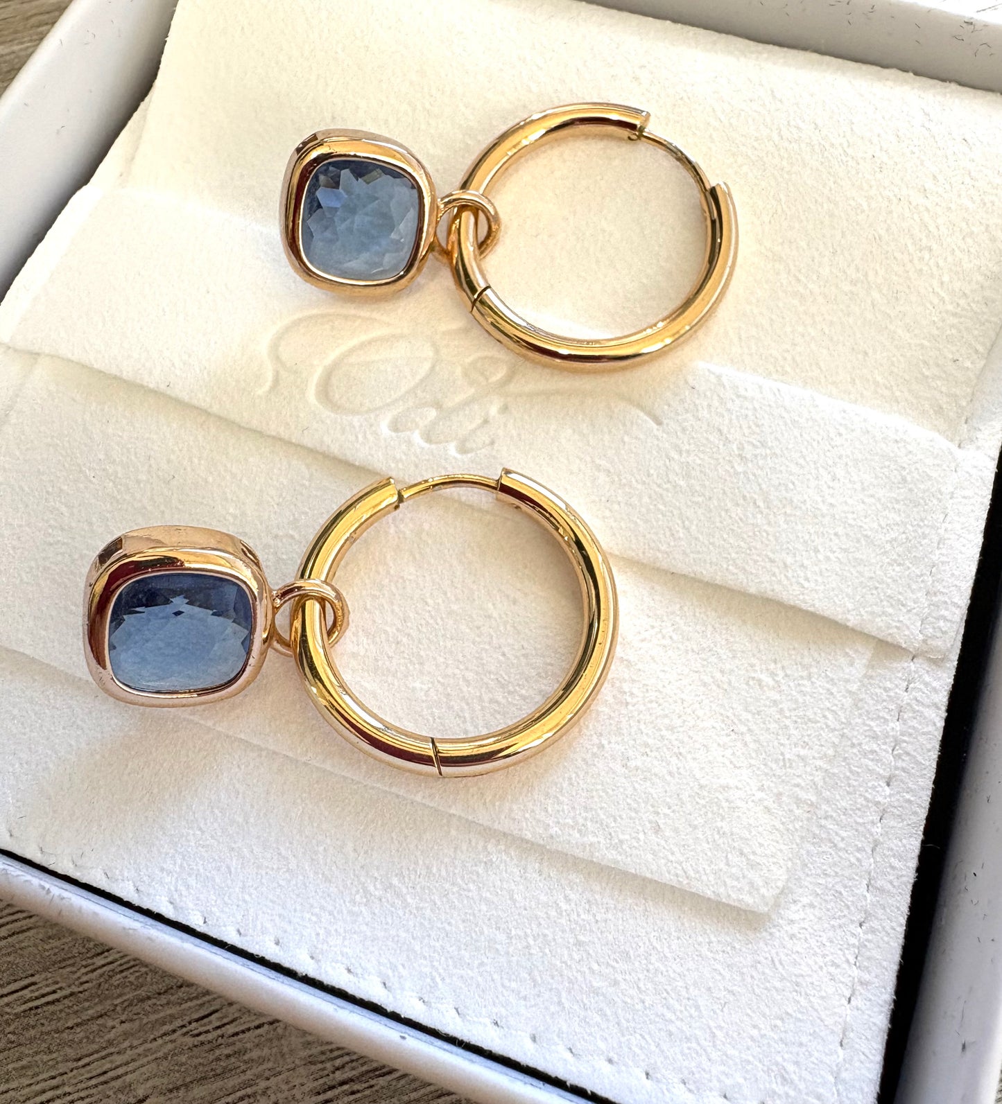 Sapphire Blue- Gold -Cushion Huggies
