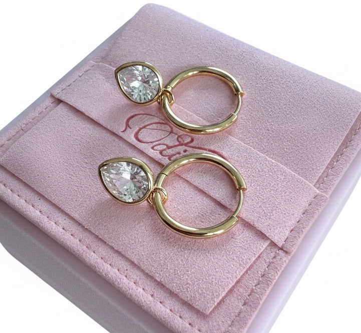 Ice Dewdrops on Hoops Gold