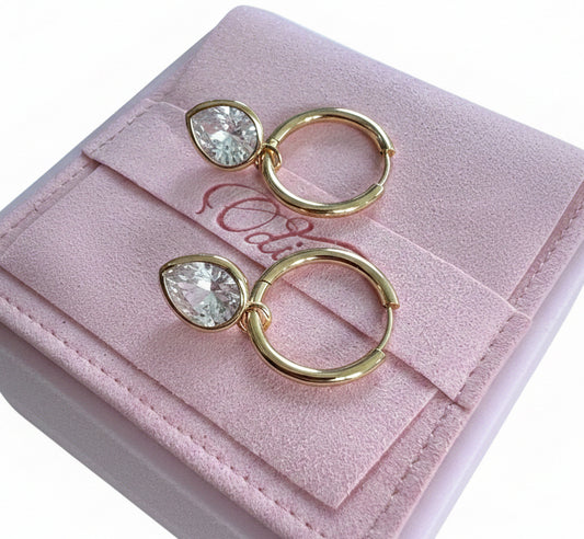 Ice Dewdrops on Hoops Gold