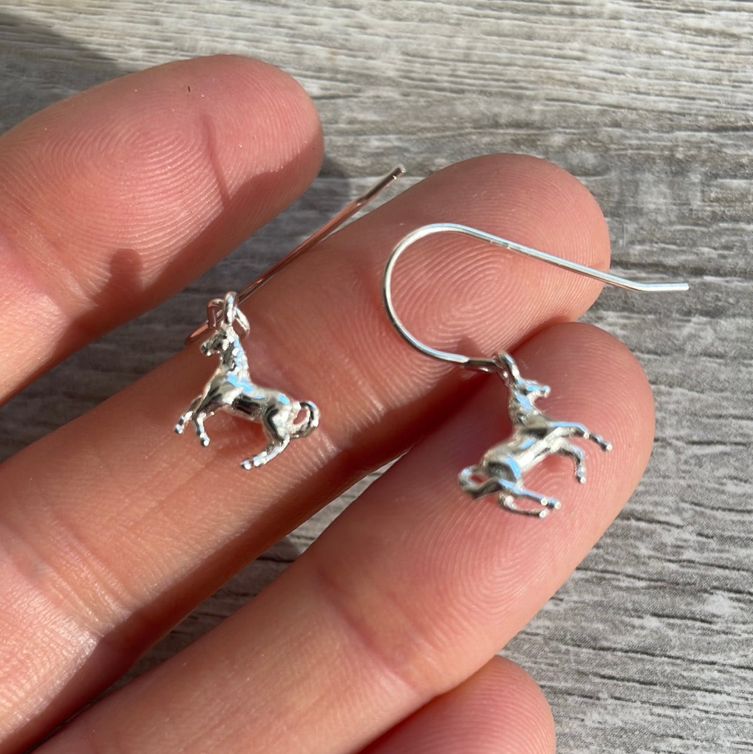 Odi Jewellery - Tiny Prancing Horse Earrings