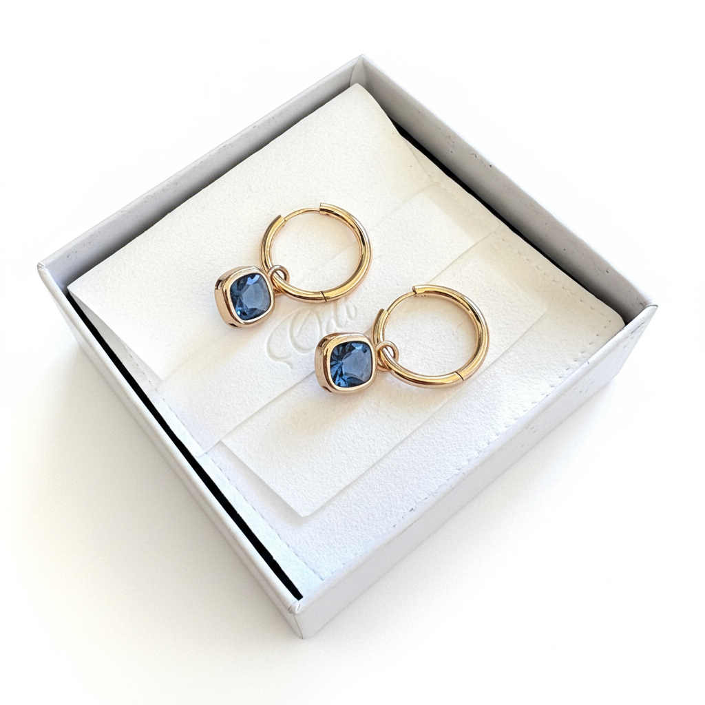 Sapphire Blue- Gold -Cushion Huggies