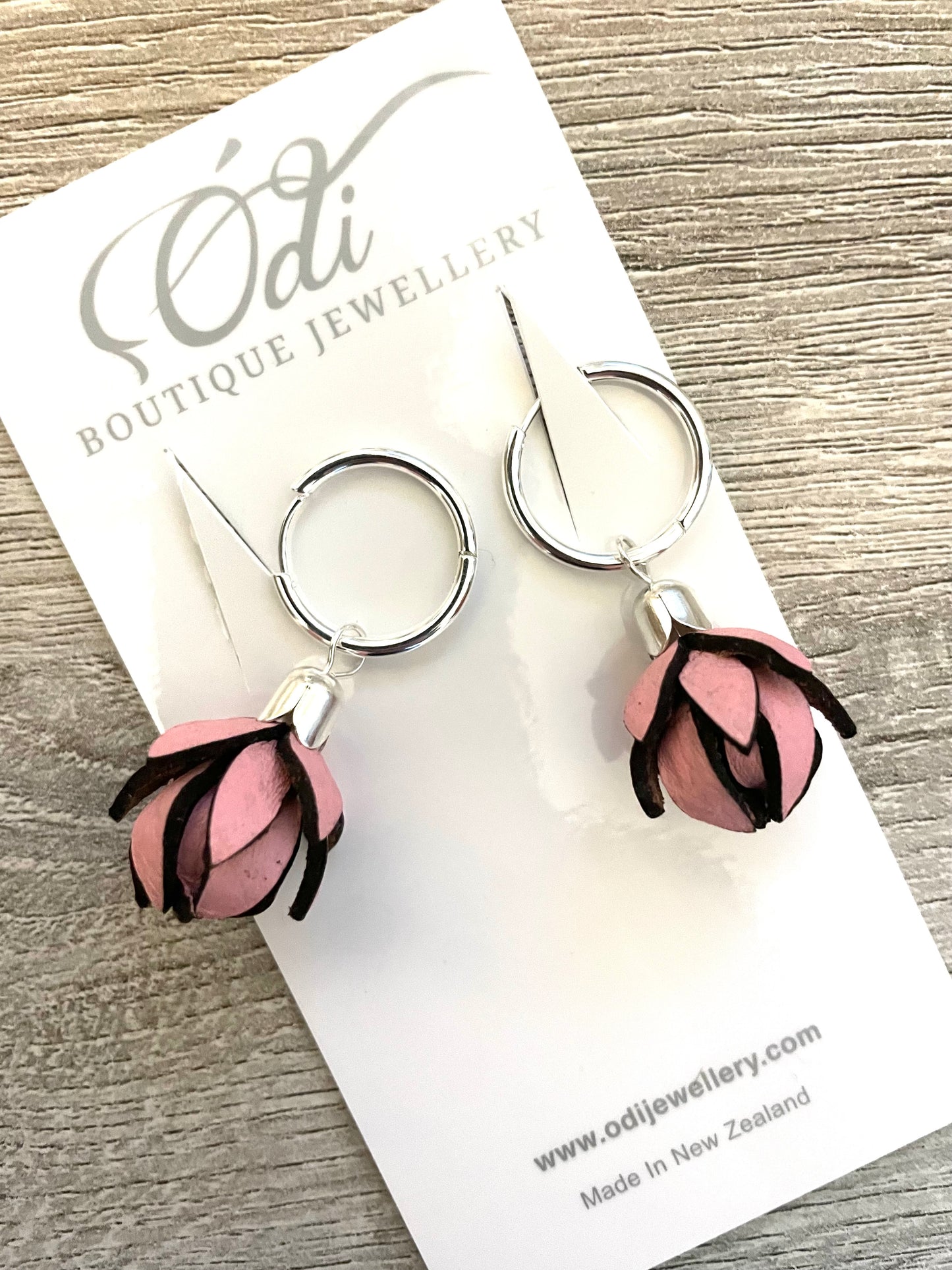 Just Pink-Wild Flowers-Stainless Steel Hoops