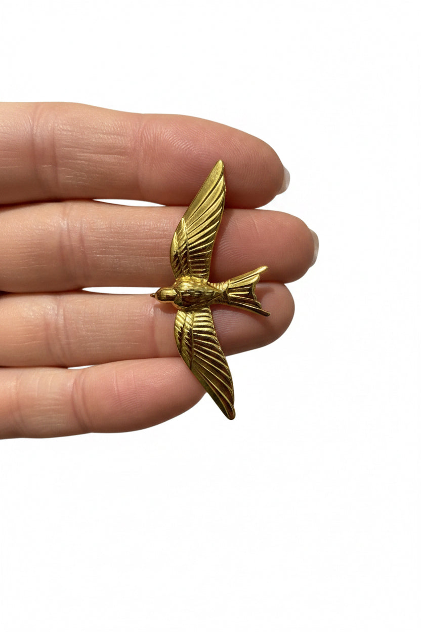 Soaring Birds Stud Earrings Stainless Steel