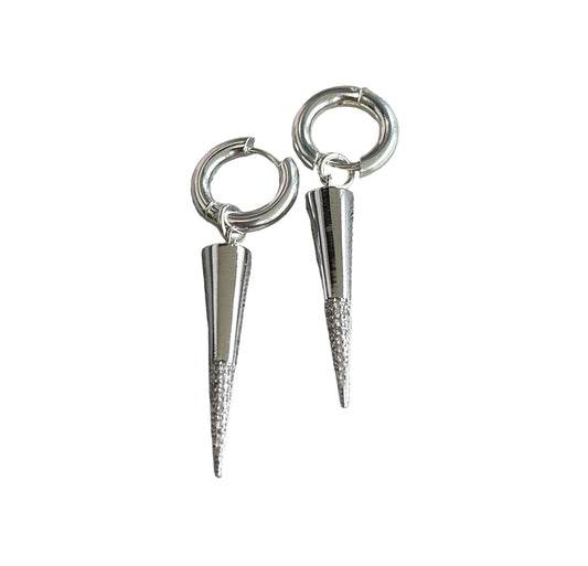 Sparkle encrusted Spears Silver on a choice of ear fittings
