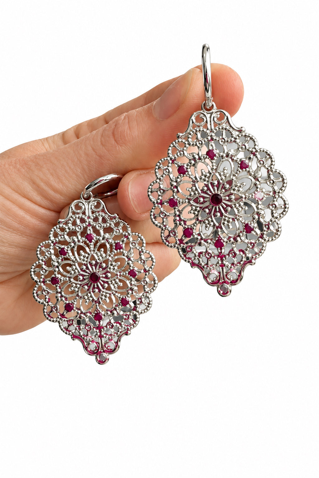 Flower Lace Statement Earrings