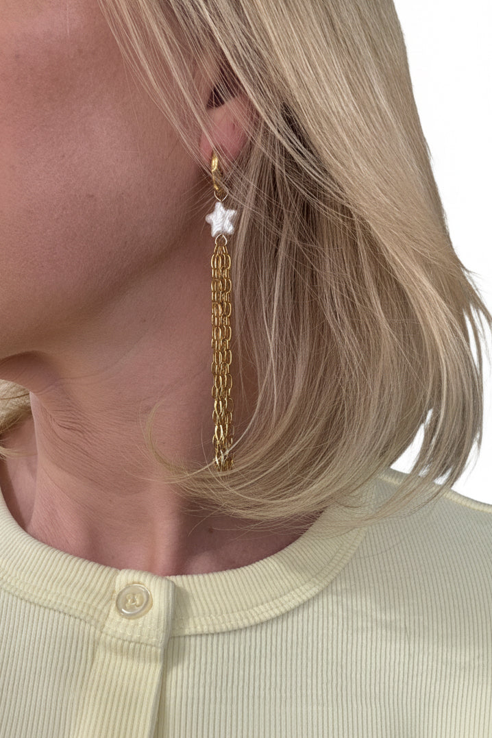 Shooting Star Earrings-Gold