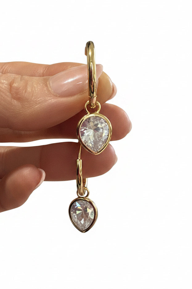 Ice Dewdrops on Hoops Gold