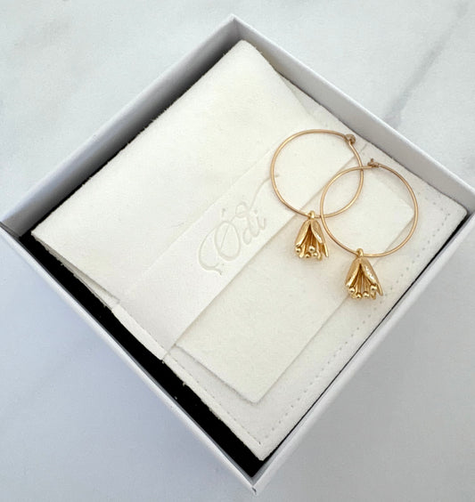 Luxe Loan Botanical Hoop Earrings