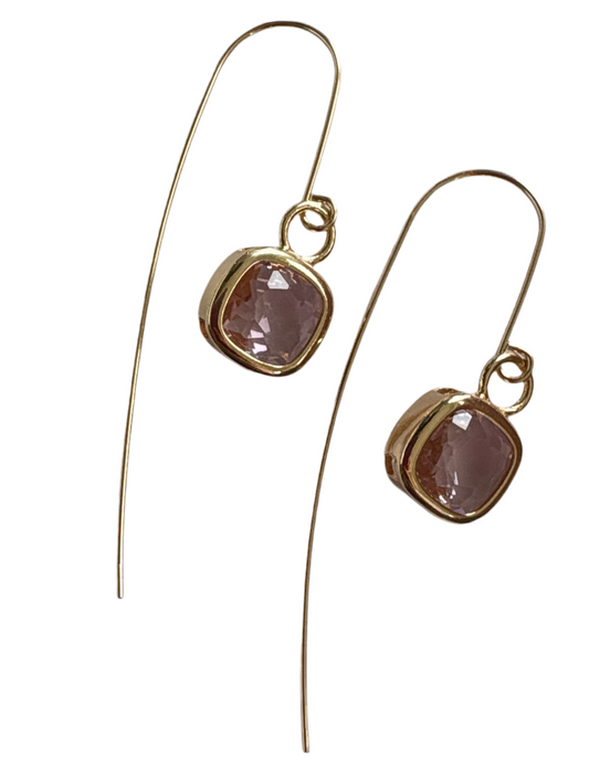 Pink Cushion Statement Ear Wires