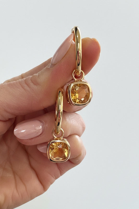 Glass Cushion Hoops Yellow