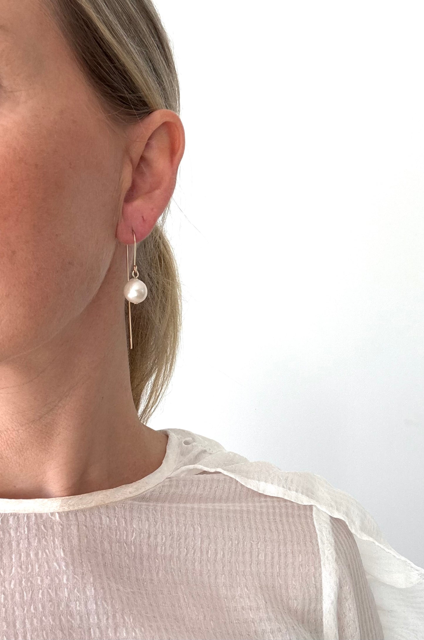 Fresh Water Pearl Statement Round Drops