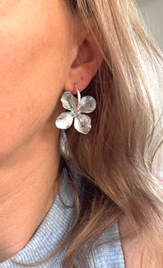 Floral Hoops - Gold or Silver