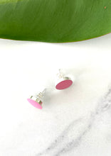 Luxe Resin sterling Silver Bubblegum Pink Studs 12mm