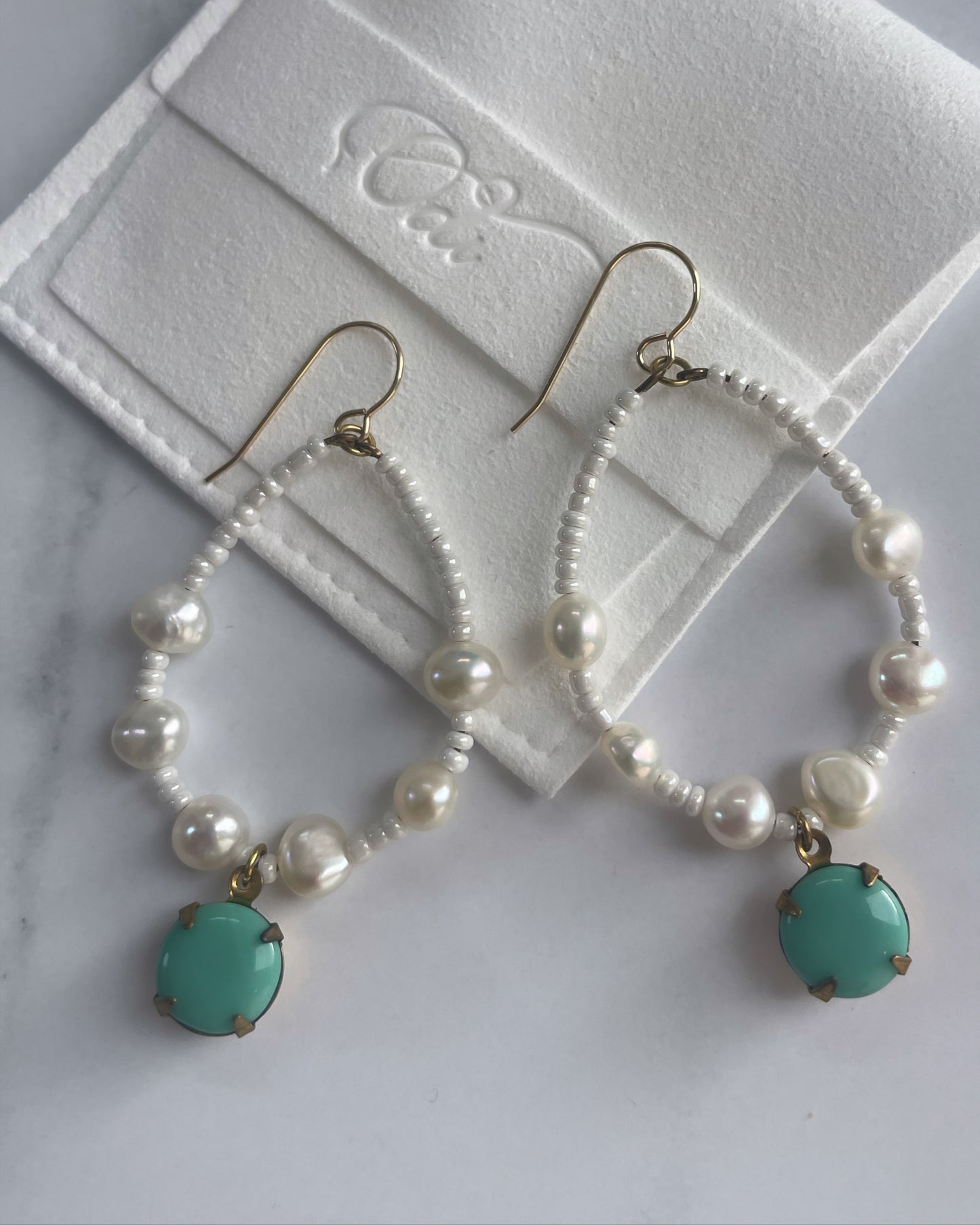 Vintage Tears- Pearl Turquoise