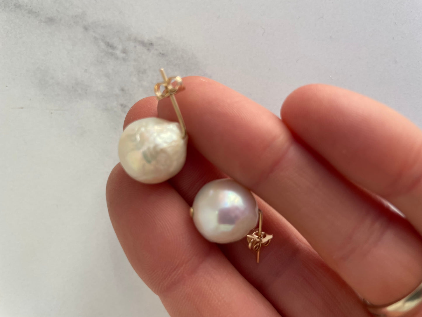 Lush Pearl drop studs- Silver or Gold