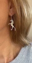 Rearing Horse Earrings-silver