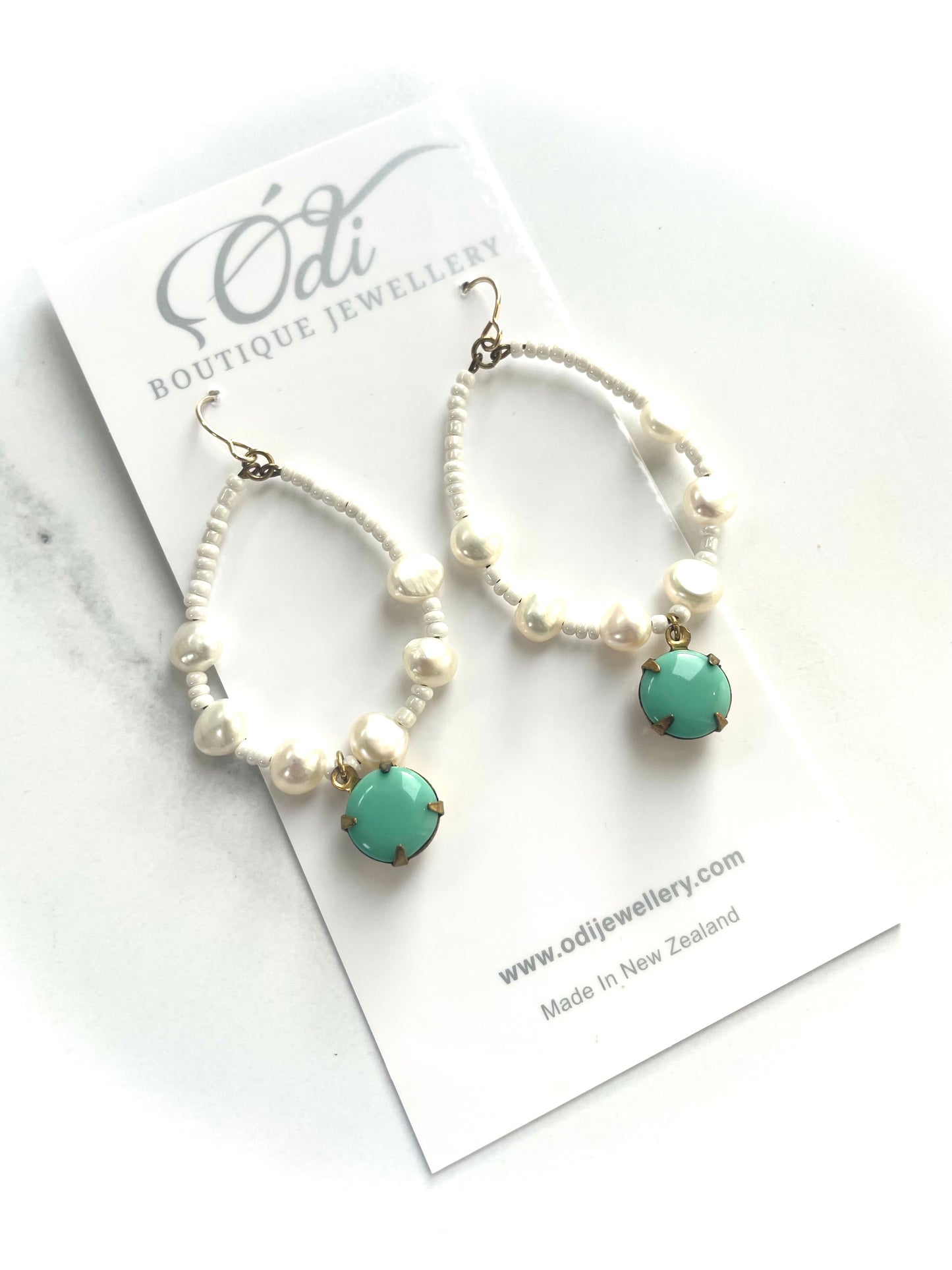 Vintage Tears- Pearl Turquoise