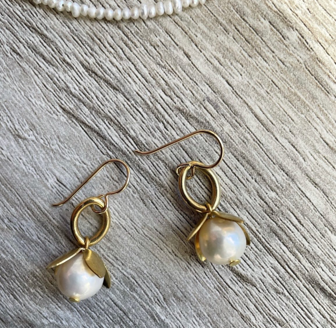 Botanical Pearl Oval Dangles